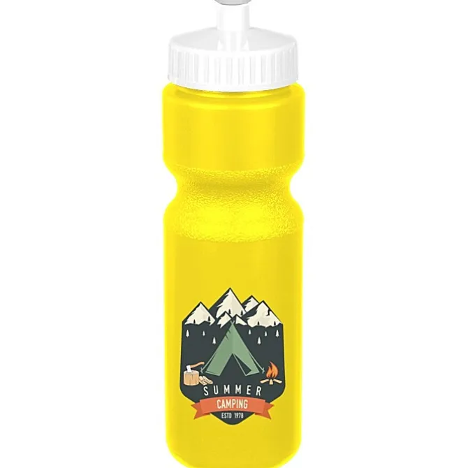 Sport Bottle with Push Pull Lid - 28 oz - Colors - Full Color