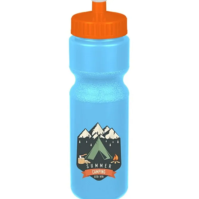 Sport Bottle with Push Pull Lid - 28 oz - Colors - Full Color