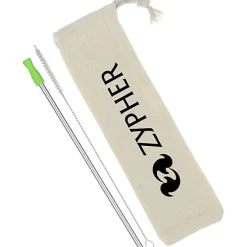 Stainless Straw Set in Cotton Pouch - 1 Pack - 24 hr