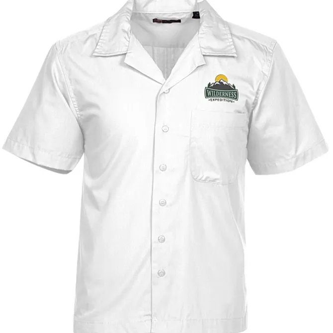 Stain Resist Poplin Camp Shirt - Men's