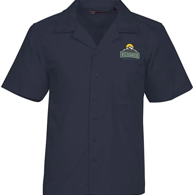 Stain Resist Poplin Camp Shirt - Men's