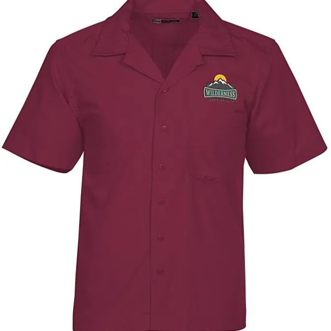 Stain Resist Poplin Camp Shirt - Men's