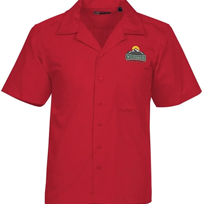 Stain Resist Poplin Camp Shirt - Men's