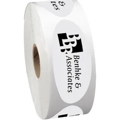 Sticker by the Roll - Oval - 1-1/4 inches x 3 inches