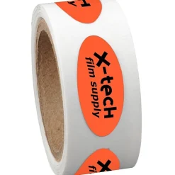 Sticker by the Roll - Oval - 3/8 inches x 7/8 inches