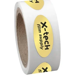 Sticker by the Roll - Oval - 3/8 inches x 7/8 inches