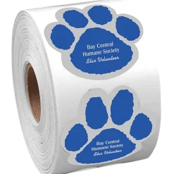 Sticker by the Roll - Paw - 1-7/8 inches x 1-7/8 inches