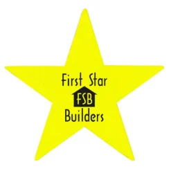 Sticker by the Roll - Star - 9/16 inches x 5/8 inches