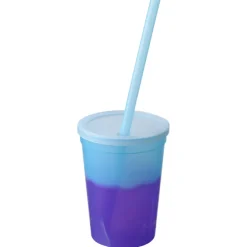 Super Kid Mood Stadium Cup with Straw - 12 oz - Go Green