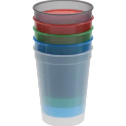 Translucent Stadium Cup with Lid & Straw - 12 oz