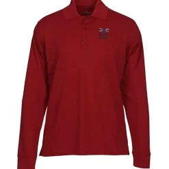 Vansport Omega Solid Mesh LS Tech Polo - Men's