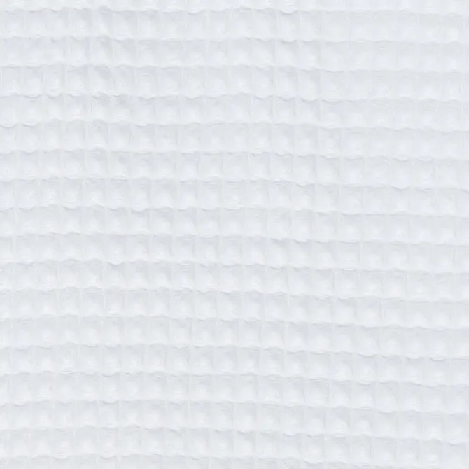 Waffle Weave Thigh Length Robe - White