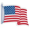 Waving Flag Sticker - Adhesive on Back